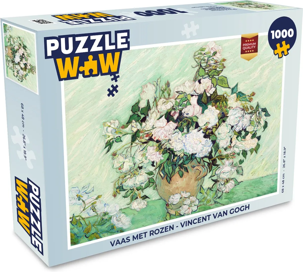 PuzzleWow Vincent van Gogh Rozen Legpuzzel 1000 Stuks - Multicolor