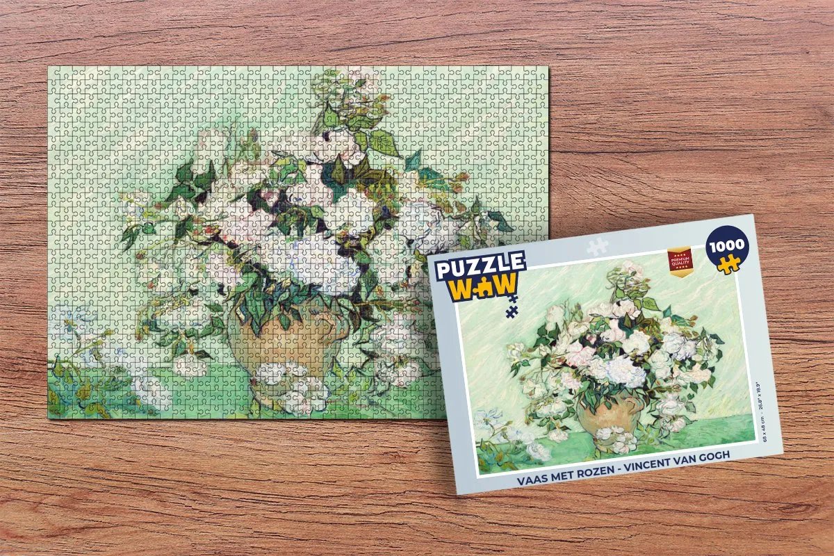 PuzzleWow Vincent van Gogh Rozen Legpuzzel 1000 Stuks - Multicolor