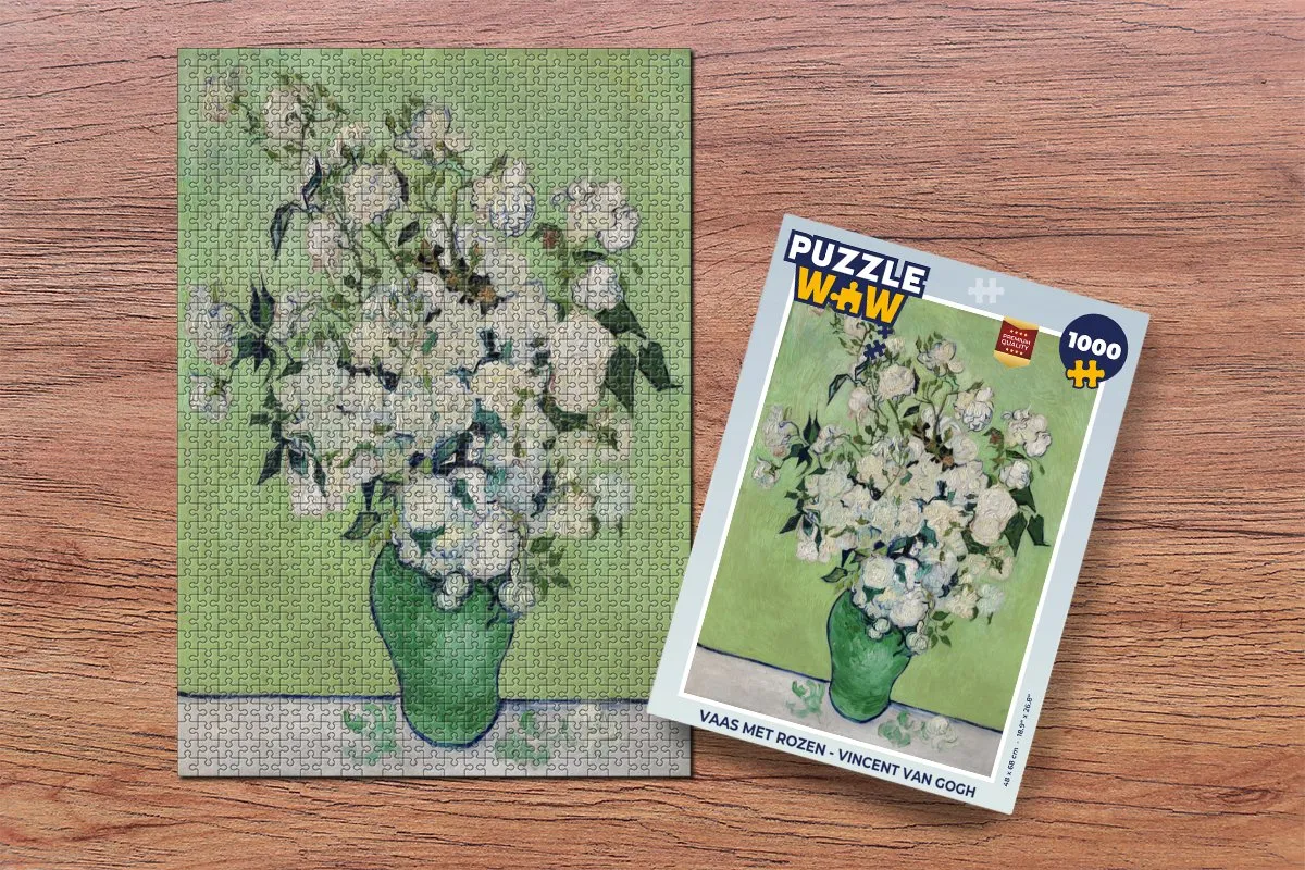 PuzzleWow Vincent van Gogh Rozen Legpuzzel 1000 Stuks - Multicolor