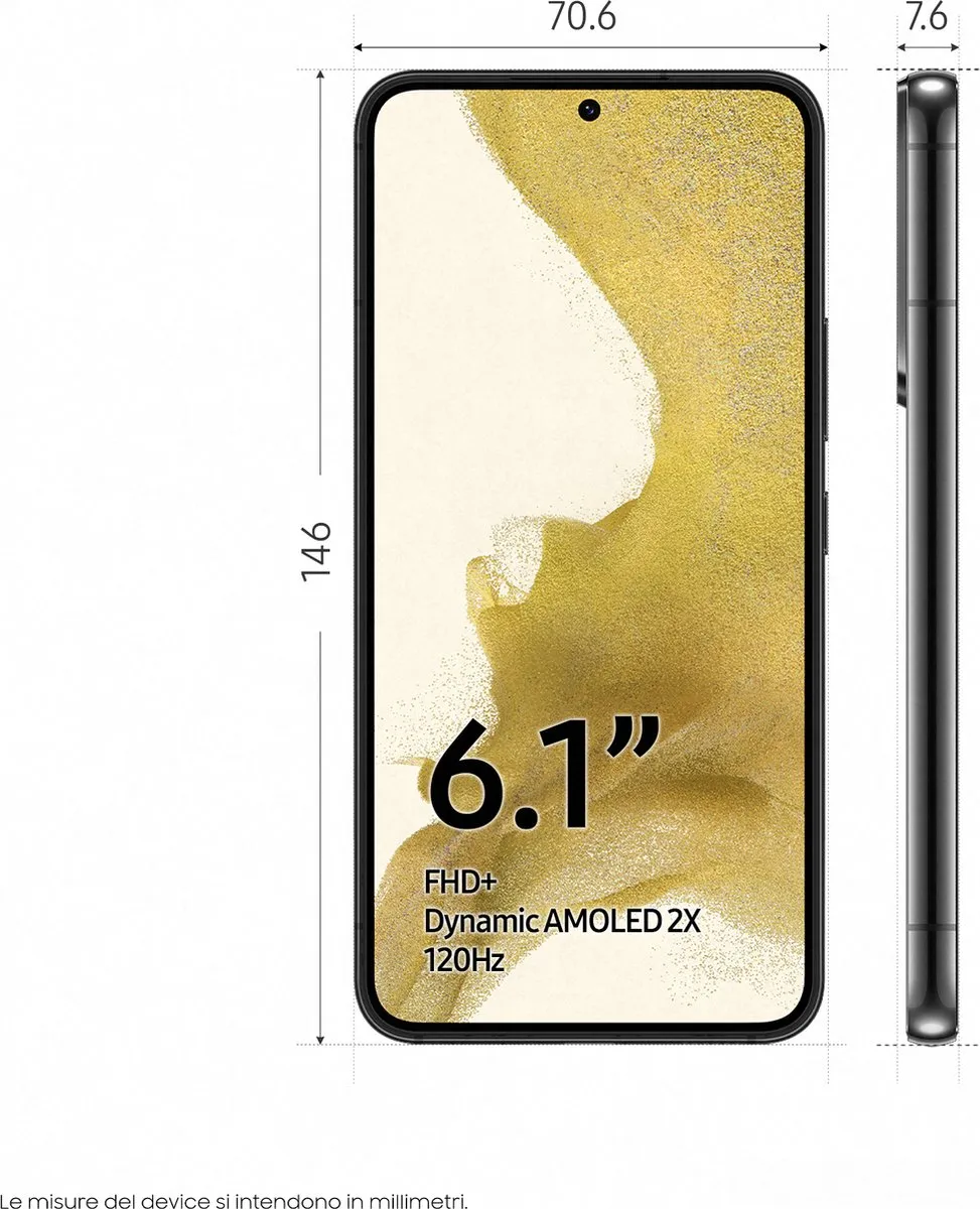 Samsung Galaxy S22 SM-S901BZKGEUB - 256GB - Zwart
