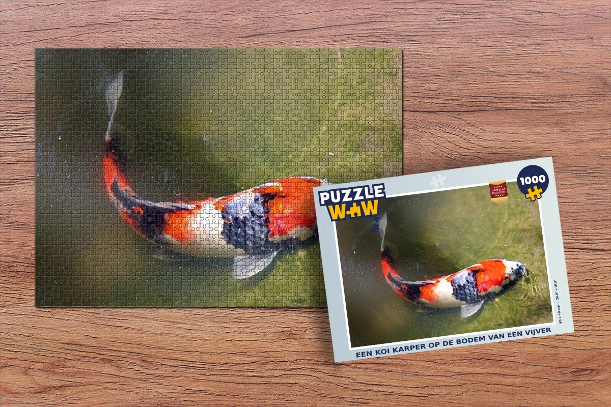 PuzzleWow Legpuzzel Koi Karper 1000 Stuks - Multicolor
