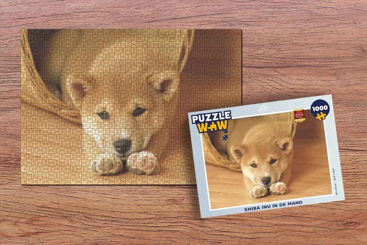 PuzzleWow Shiba Inu Legpuzzel 1000 Stuks - Multicolor