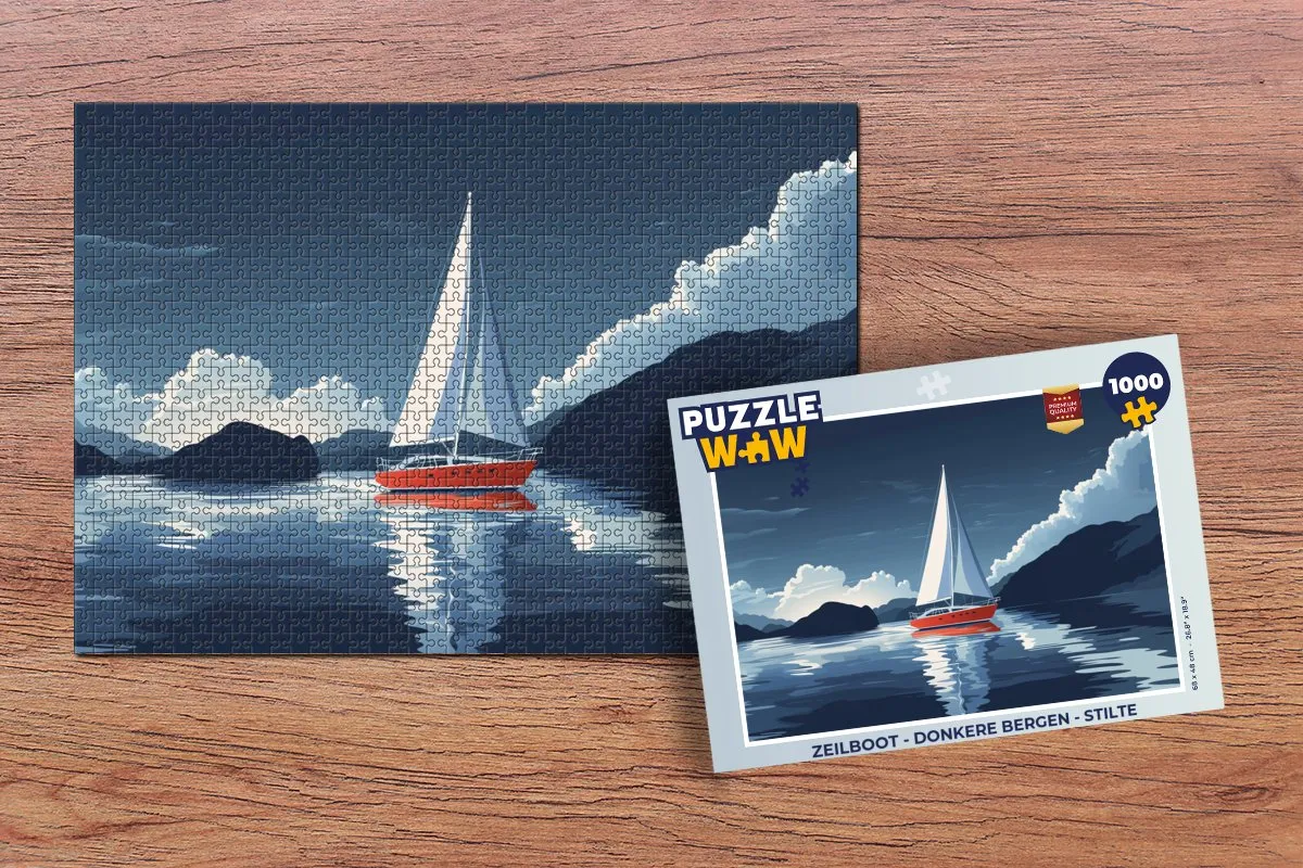 PuzzleWow Zeilboot Legpuzzel 1000 Stuks - Wolken