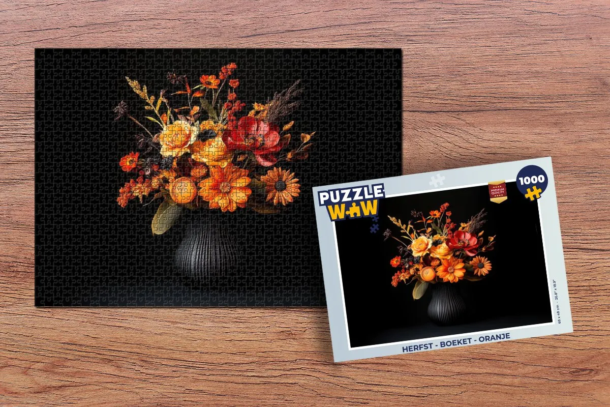 PuzzleWow Herfst Boeket Legpuzzel 1000 Stuks - Oranje