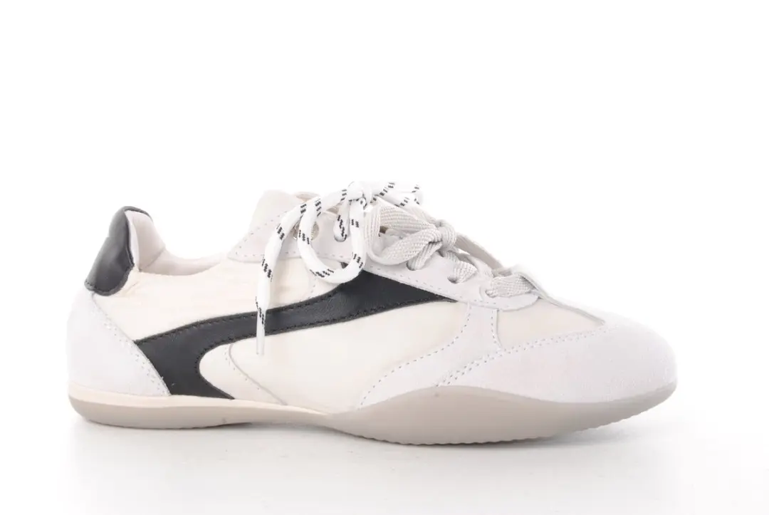 Bronx dames sneaker Parkerr suède en nylon zwart/wit