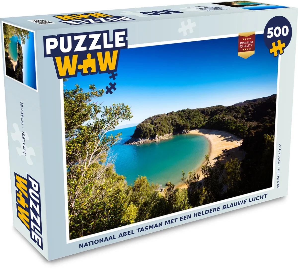 PuzzleWow Abel Tasman Legpuzzel 500 Stuks - Multicolor