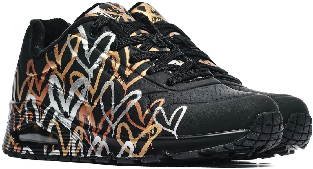 Skechers 155523 Sneaker - Zwart/Goud - afbeelding 2 van 6