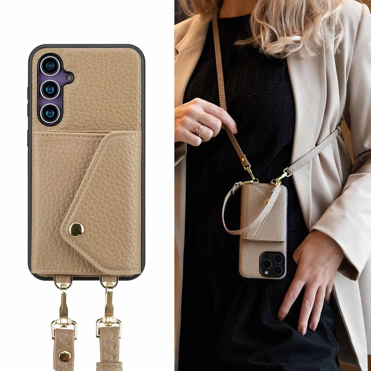 Selencia Koordhoes Samsung Galaxy S23 FE - Taupe