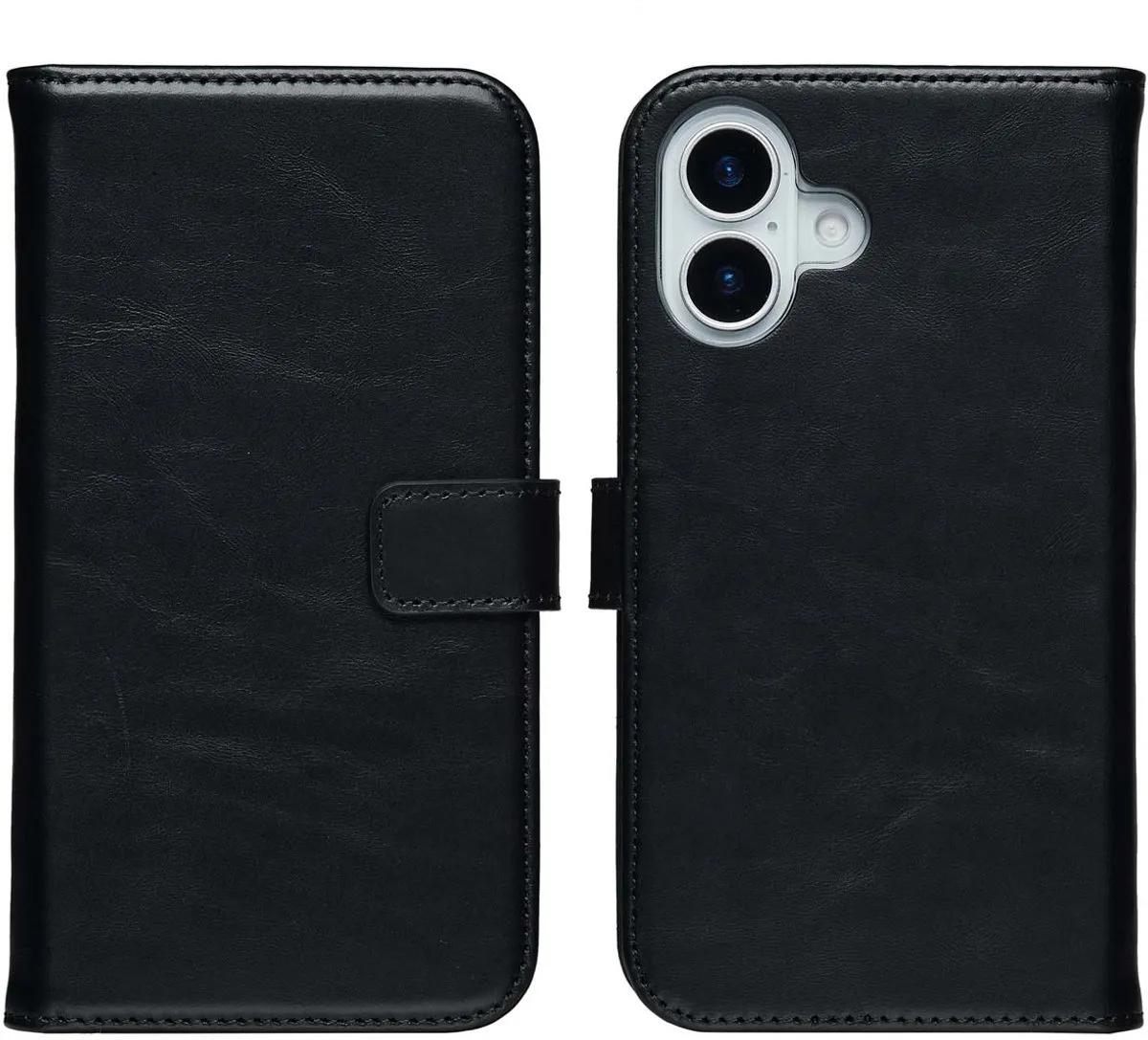Selencia iPhone 17 Lederen Bookcase Hoesje