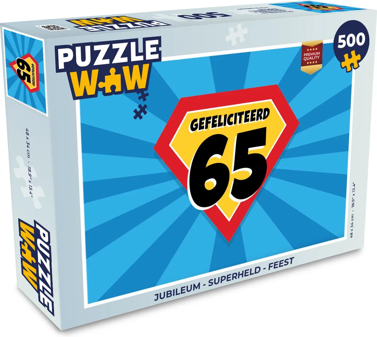 PuzzleWow Superheld Legpuzzel 500 Stuks - Multicolor