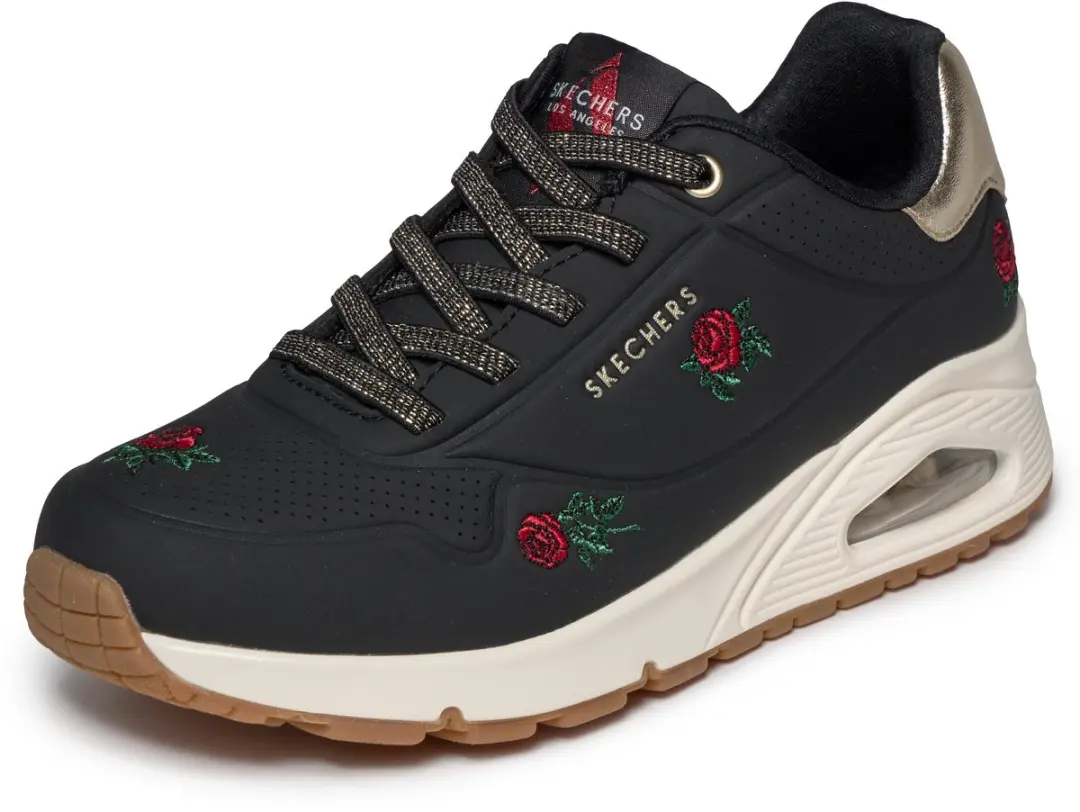 Skechers UNO Champagne & Roses Dames Sneakers - Zwart - afbeelding 6 van 6