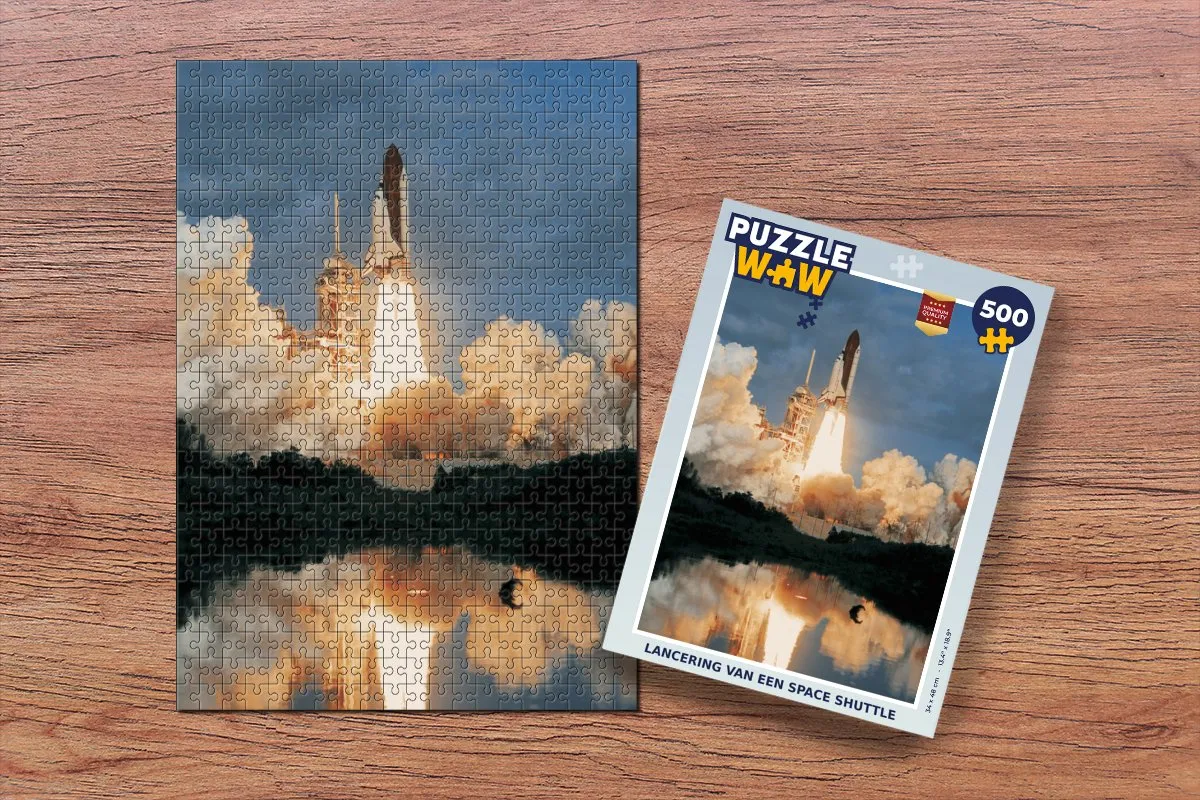 PuzzleWow Space Shuttle Legpuzzel 500 Stuks - Multicolor