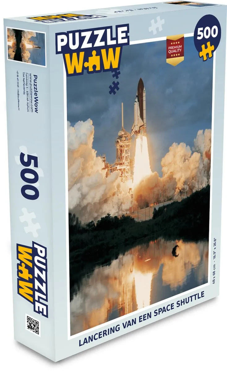 PuzzleWow Space Shuttle Legpuzzel 500 Stuks - Multicolor
