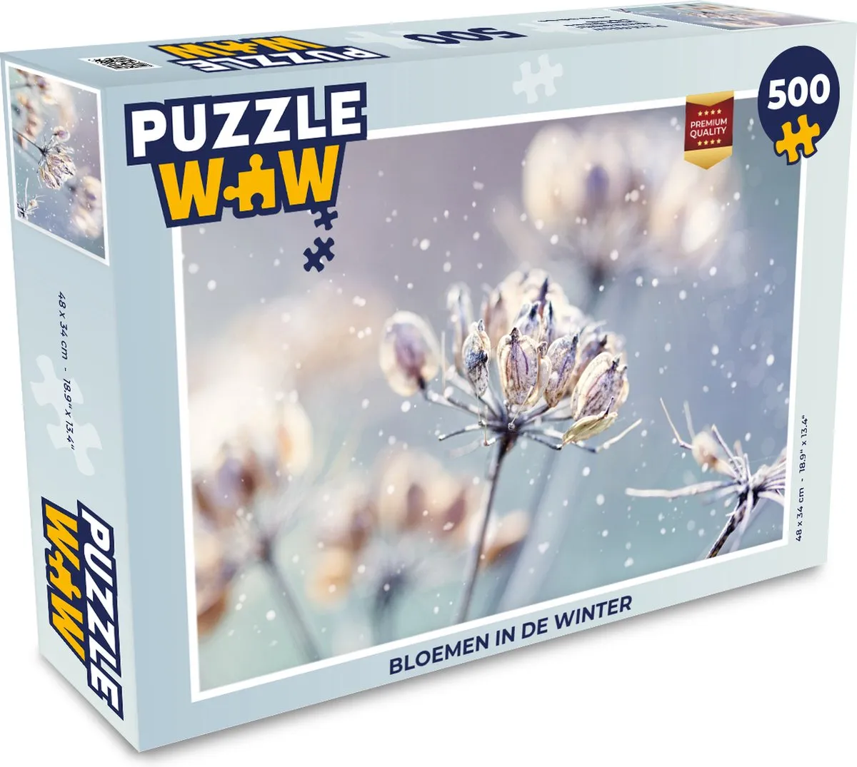 PuzzleWow Botanische Winterpuzzel 500 Stuks - Multicolor