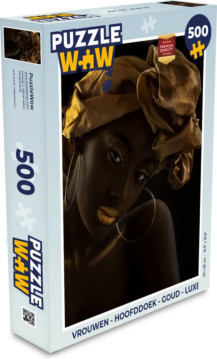 PuzzleWow Vrouwen Hoofddoek Legpuzzel 500 Stuks - Multicolor