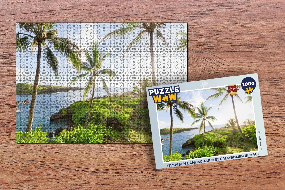 PuzzleWow Tropisch Landschap Maui Legpuzzel 1000 Stuks - Multicolor