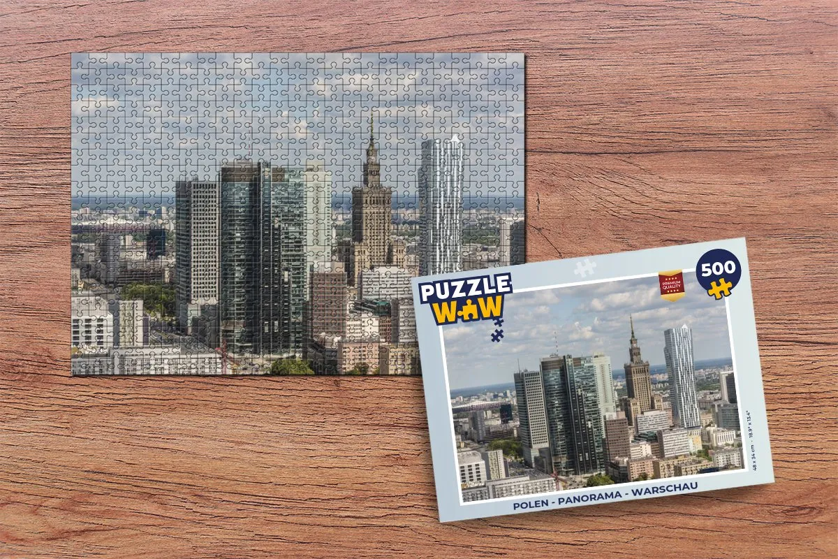 PuzzleWow Legpuzzel Warschau 500 Stuks - Multicolor