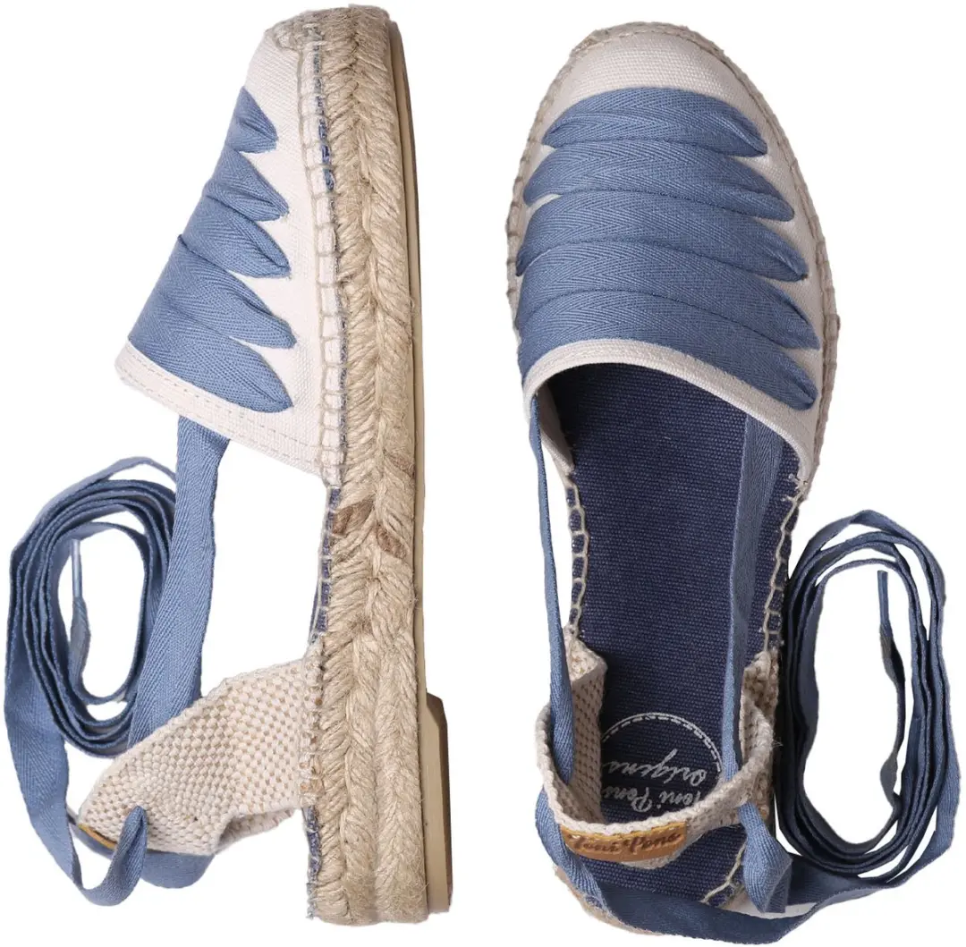 Vegan espadrille voor dames met vijf strepen
