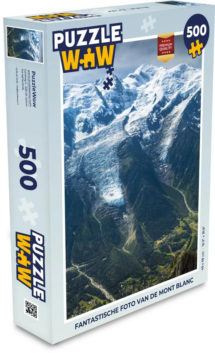 PuzzleWow Mont Blanc Legpuzzel 500 Stuks - Multicolor