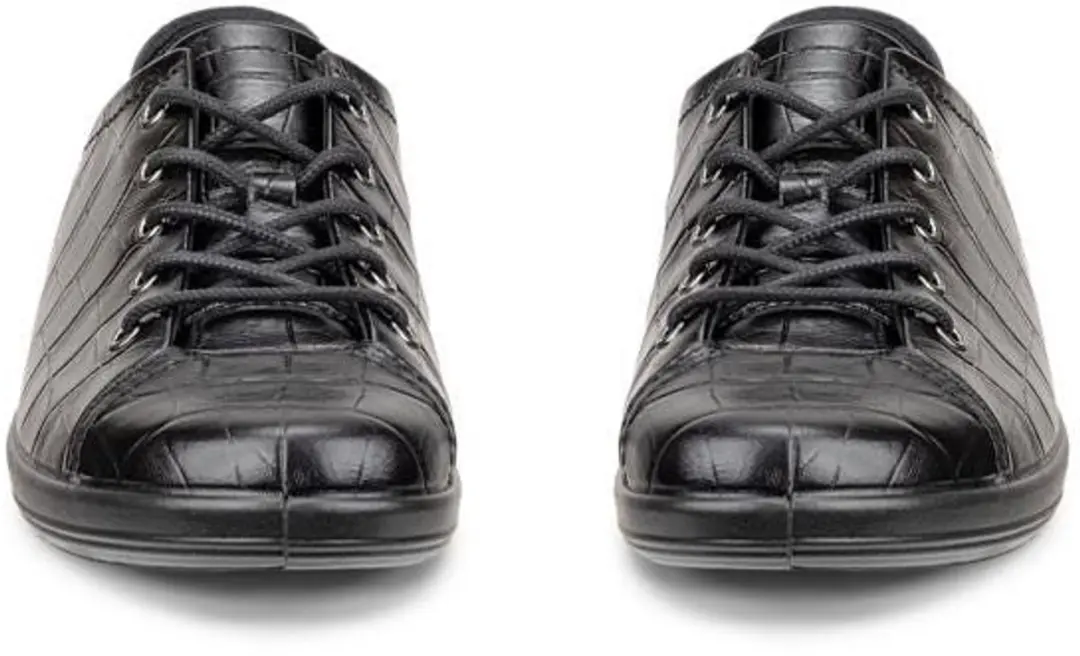 ECCO Soft 2.0 Dames Veterschoenen - Zwart