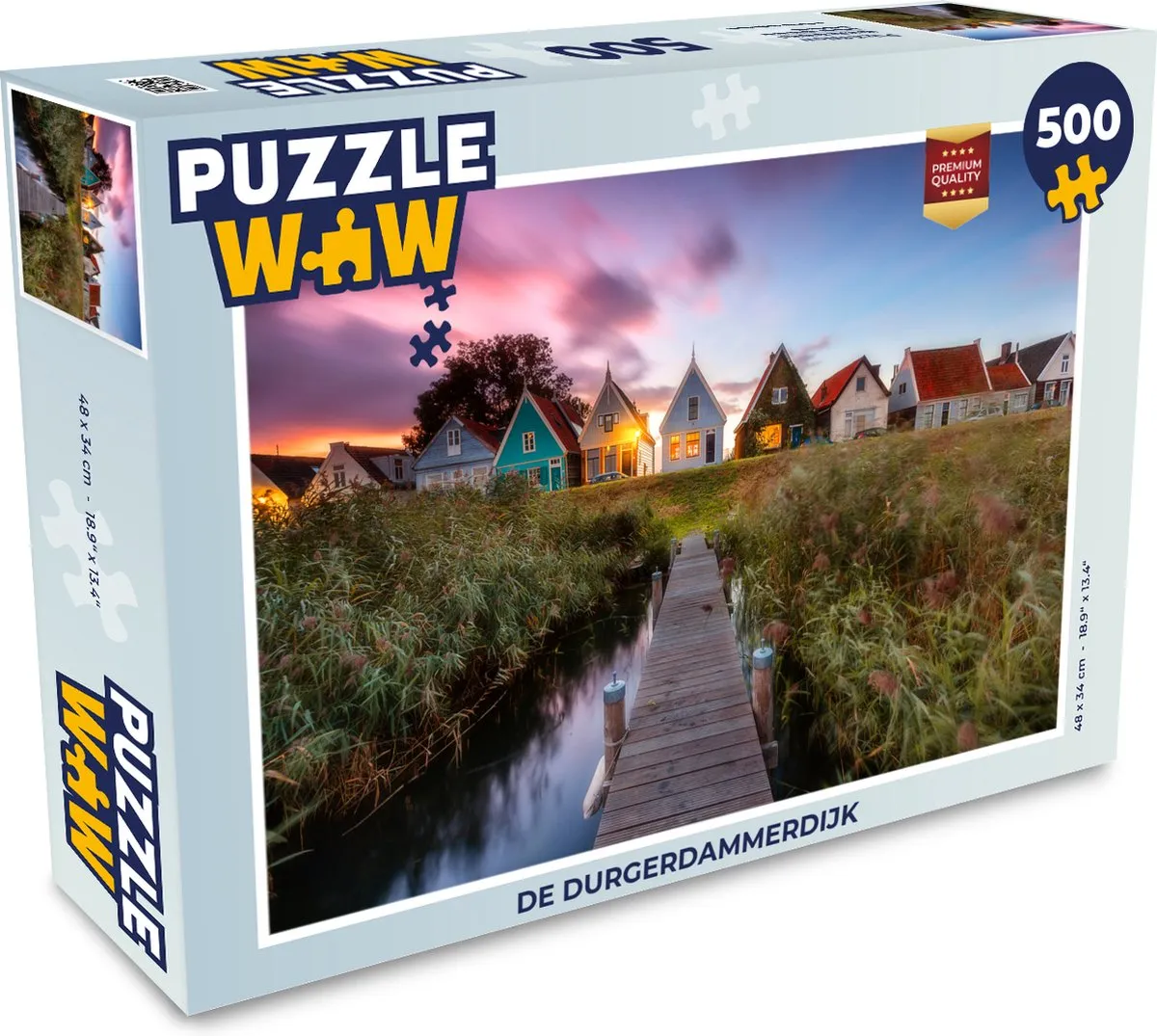 PuzzleWow De Durgerdammerdijk Legpuzzel 500 Stuks - Multicolor