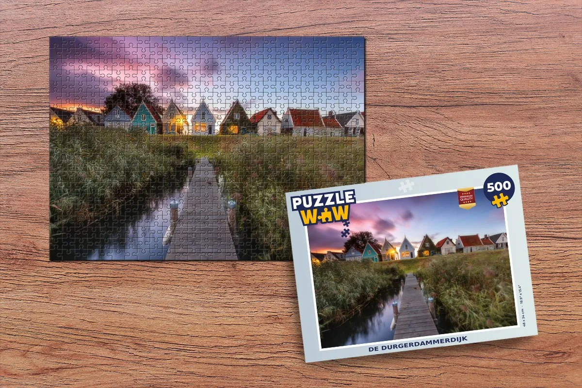 PuzzleWow De Durgerdammerdijk Legpuzzel 500 Stuks - Multicolor