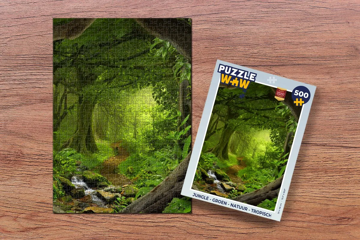 PuzzleWow Jungle Legpuzzel 500 Stuks - Multicolor