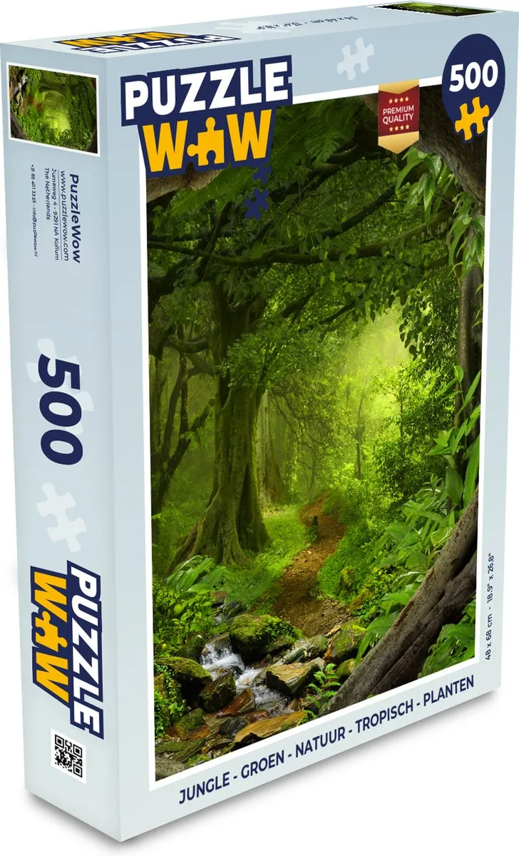 PuzzleWow Jungle Legpuzzel 500 Stuks - Multicolor