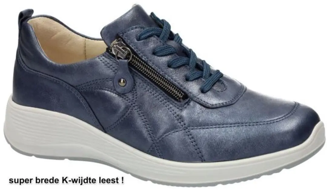 Dames Veterschoenen Waldlaufer Kalea Pearl Jeans Jeansblauw