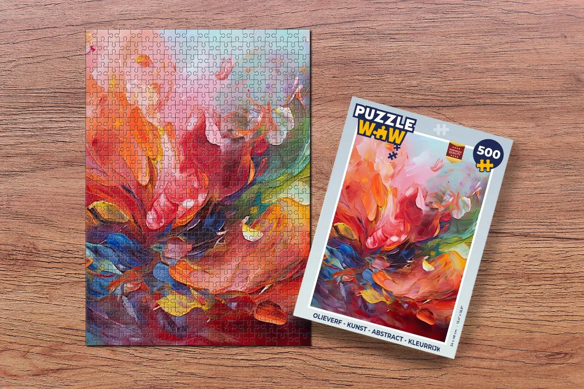 PuzzleWow Abstract Legpuzzel 500 Stuks - Multicolor