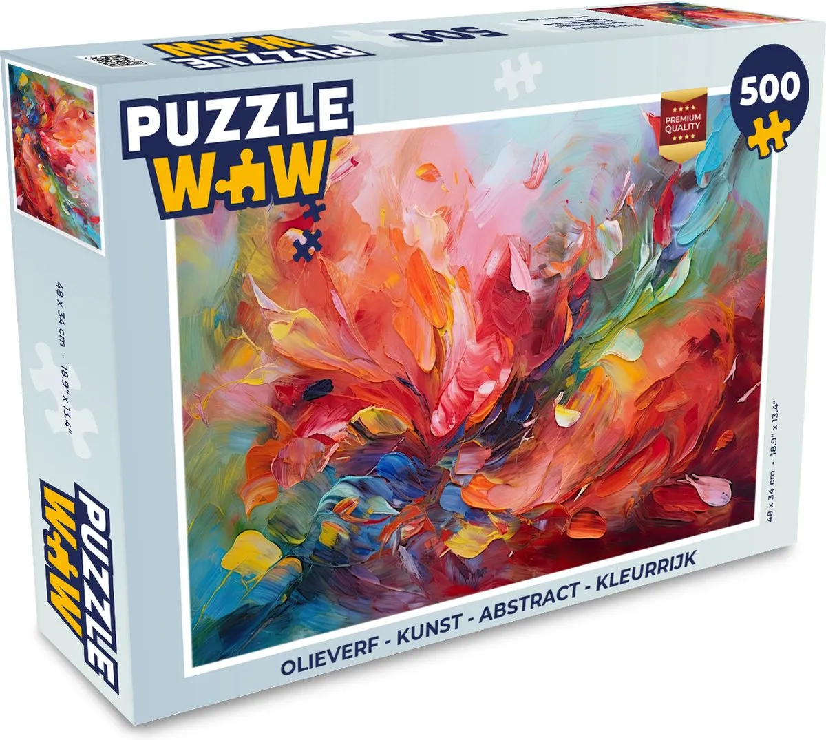 PuzzleWow Abstract Legpuzzel 500 Stuks - Multicolor
