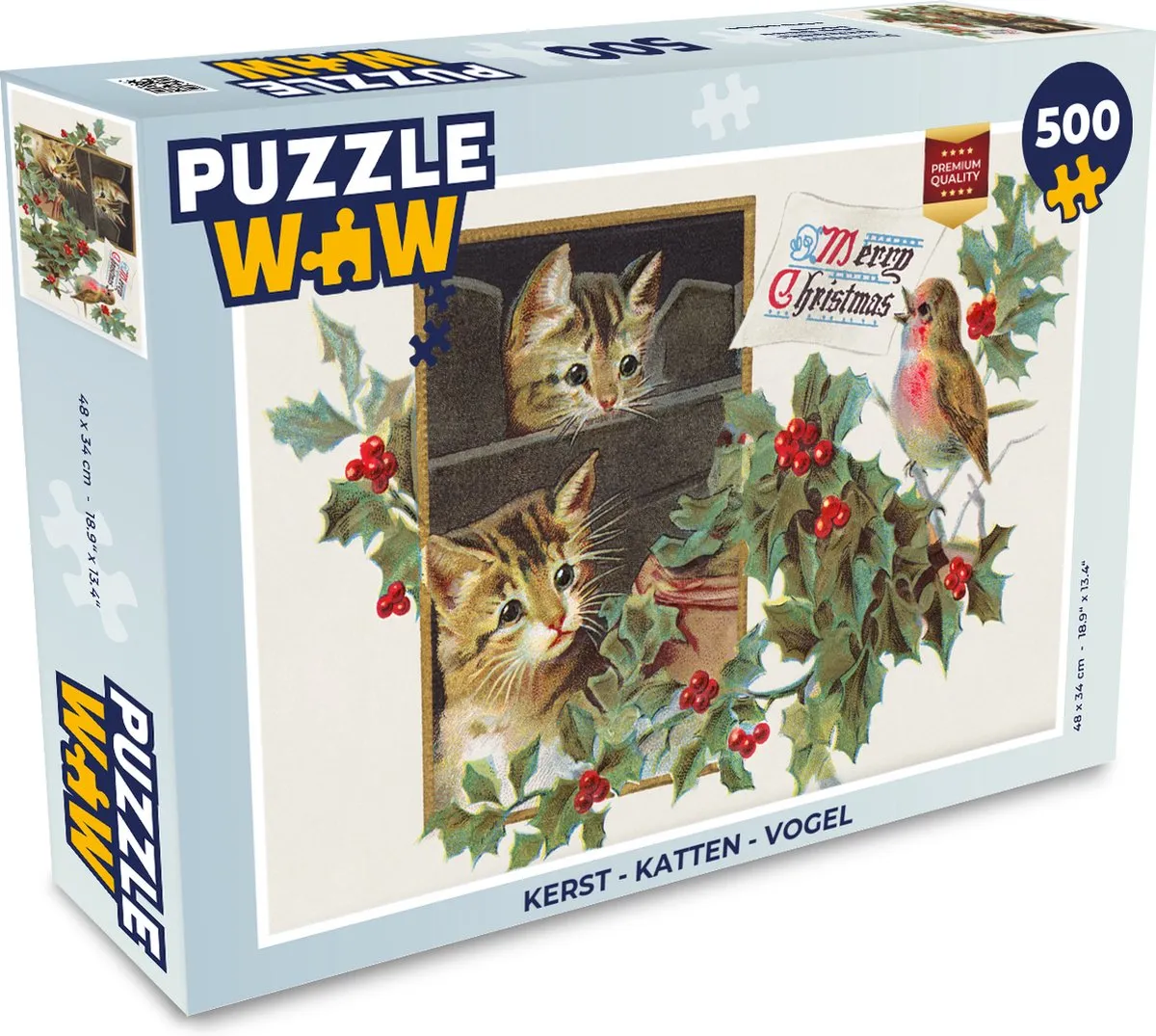 PuzzleWow Kerst Puzzel 500 Stuks - Multicolor