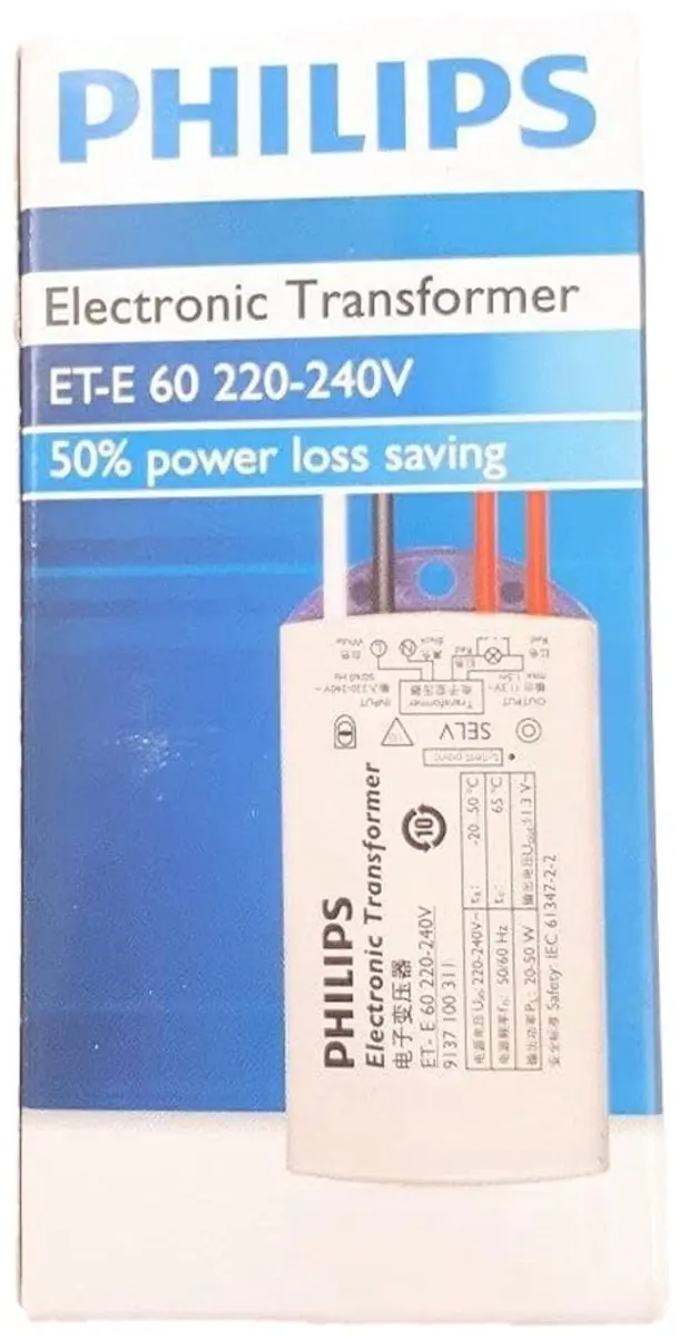 Philips ET-E60 Halogeen Transformator 60W - 12V - Wit - afbeelding 6 van 6