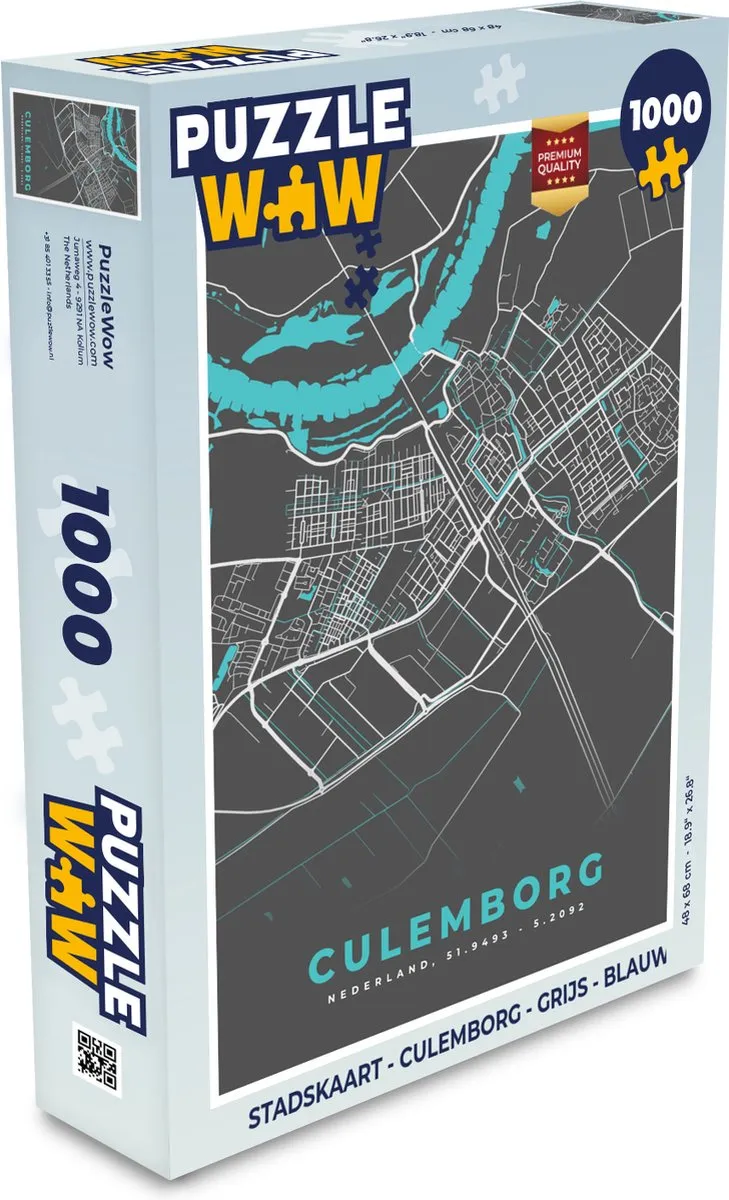 PuzzleWow Culemborg Puzzel 1000 Stuks - Multicolor