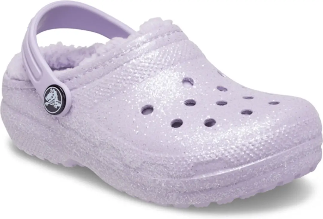 Crocs Classic Glitter Lined Kid Klomp lavender