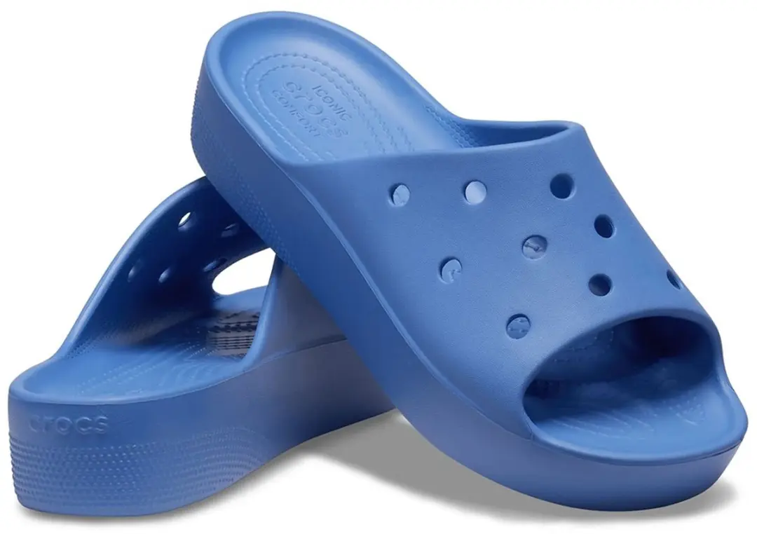 Crocs Classic Platform Slide Elemental Blauw - Maat 41/42 - afbeelding 2 van 3