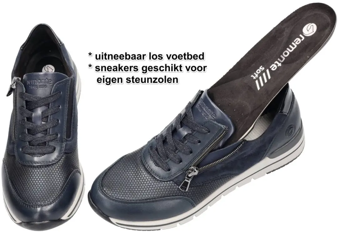Remonte R6714-14 Dames Sneakers - 37 - Donkerblauw - afbeelding 2 van 4
