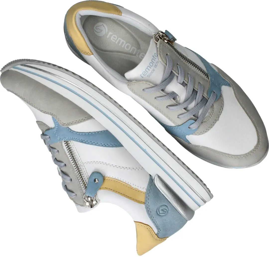 Remonte D1323 Veterschoenen Laag - Lichtgrijs - Maat 41