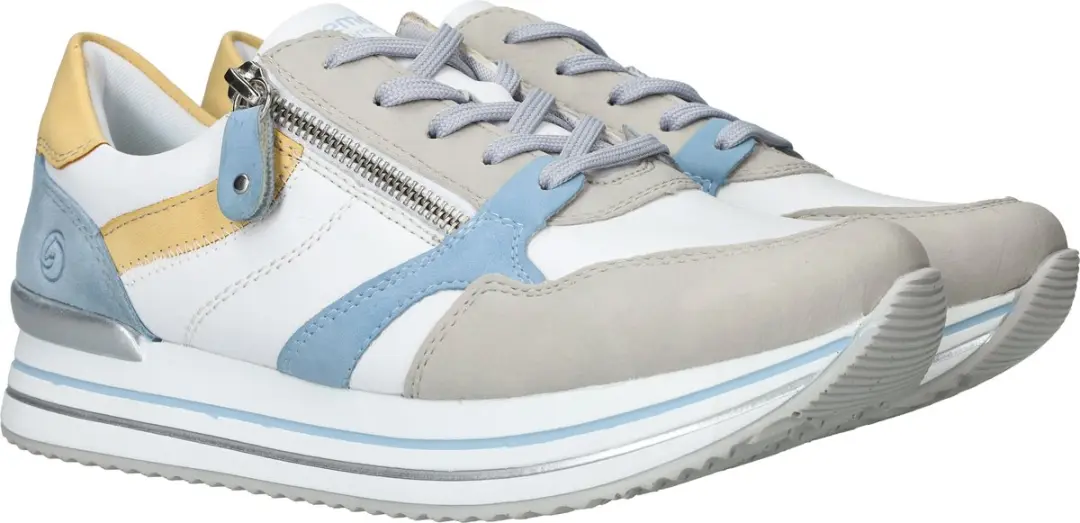 Remonte D1323 Veterschoenen Laag - Lichtgrijs - Maat 41