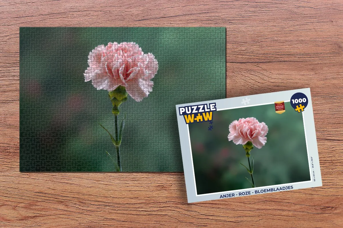 PuzzleWow Anjer Roze Legpuzzel 1000 Stuks - MPN 8721414218608