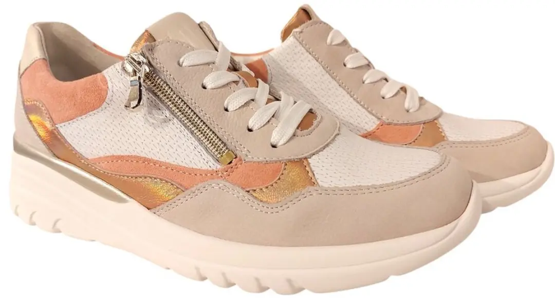 Waldlaufer Sneaker 927003 501 759 Perl Weiss Melon Wijdte H