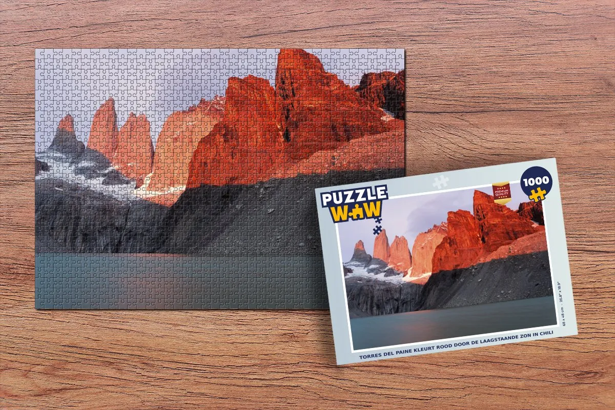 PuzzleWow Torres del Paine Legpuzzel 1000 Stuks - Multicolor