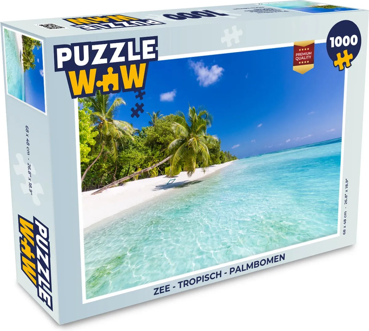 PuzzleWow Zee Tropisch Legpuzzel 1000 Stuks - Multicolor