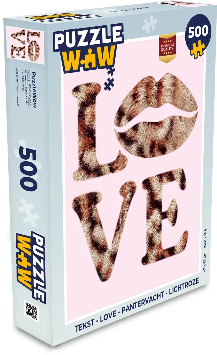 PuzzleWow Love Pantervacht Legpuzzel 500 Stuks