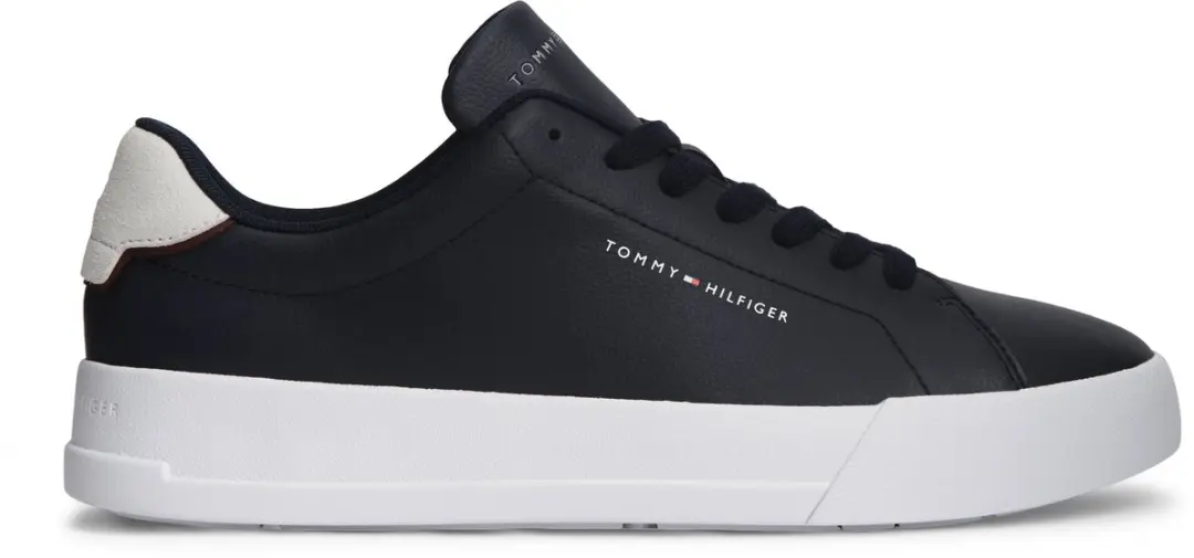 Tommy Hilfiger Heren Court Leather Sneakers - Blauw - Maat 46 - afbeelding 3 van 6