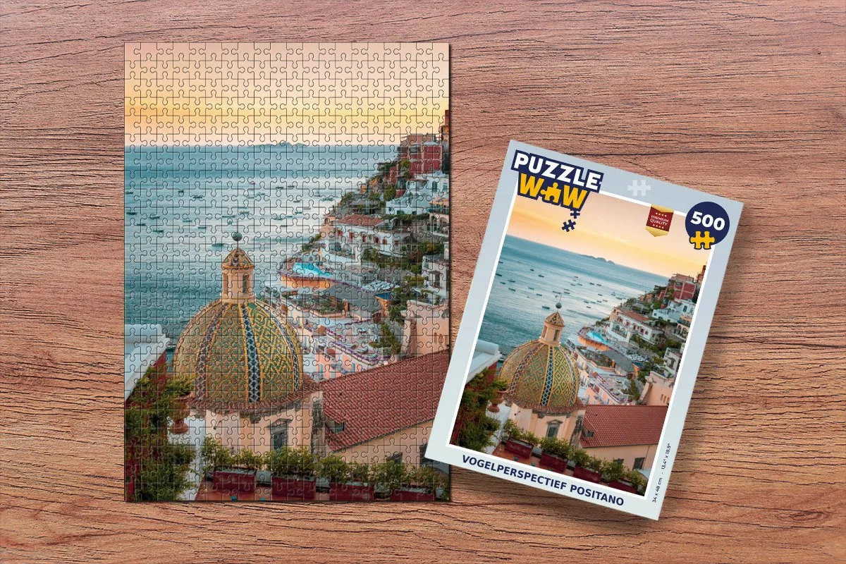 PuzzleWow Italië Positano Legpuzzel 500 Stuks - Multicolor
