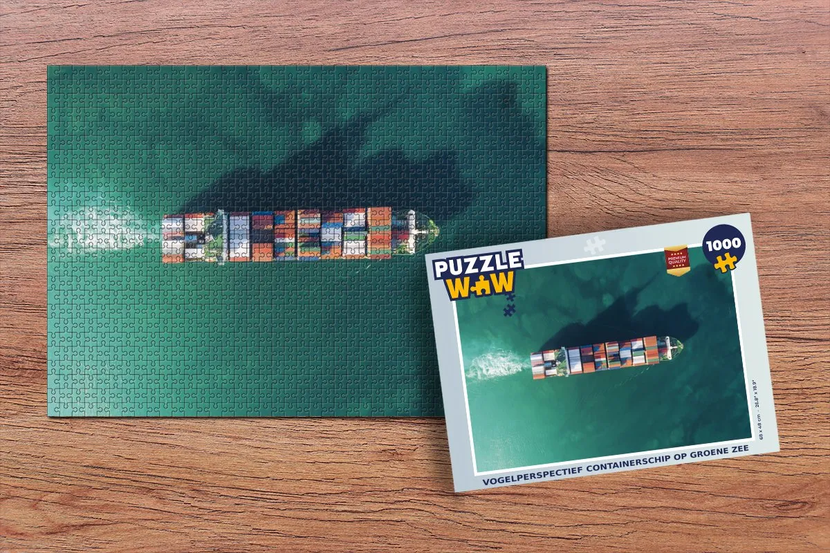 PuzzleWow Containerschip Legpuzzel 1000 Stuks - Multicolor