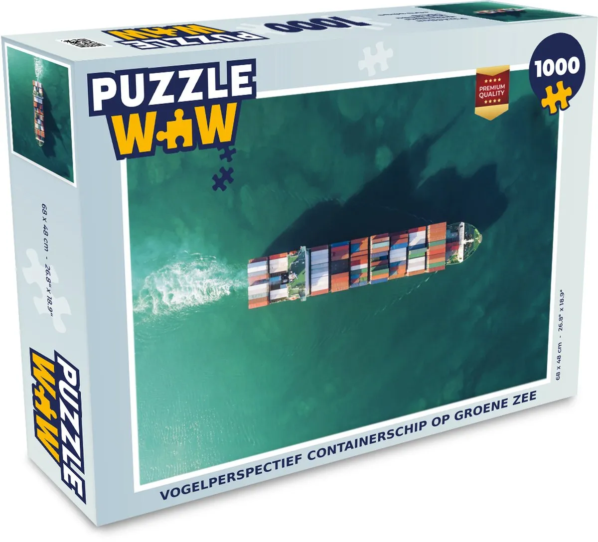 PuzzleWow Containerschip Legpuzzel 1000 Stuks - Multicolor