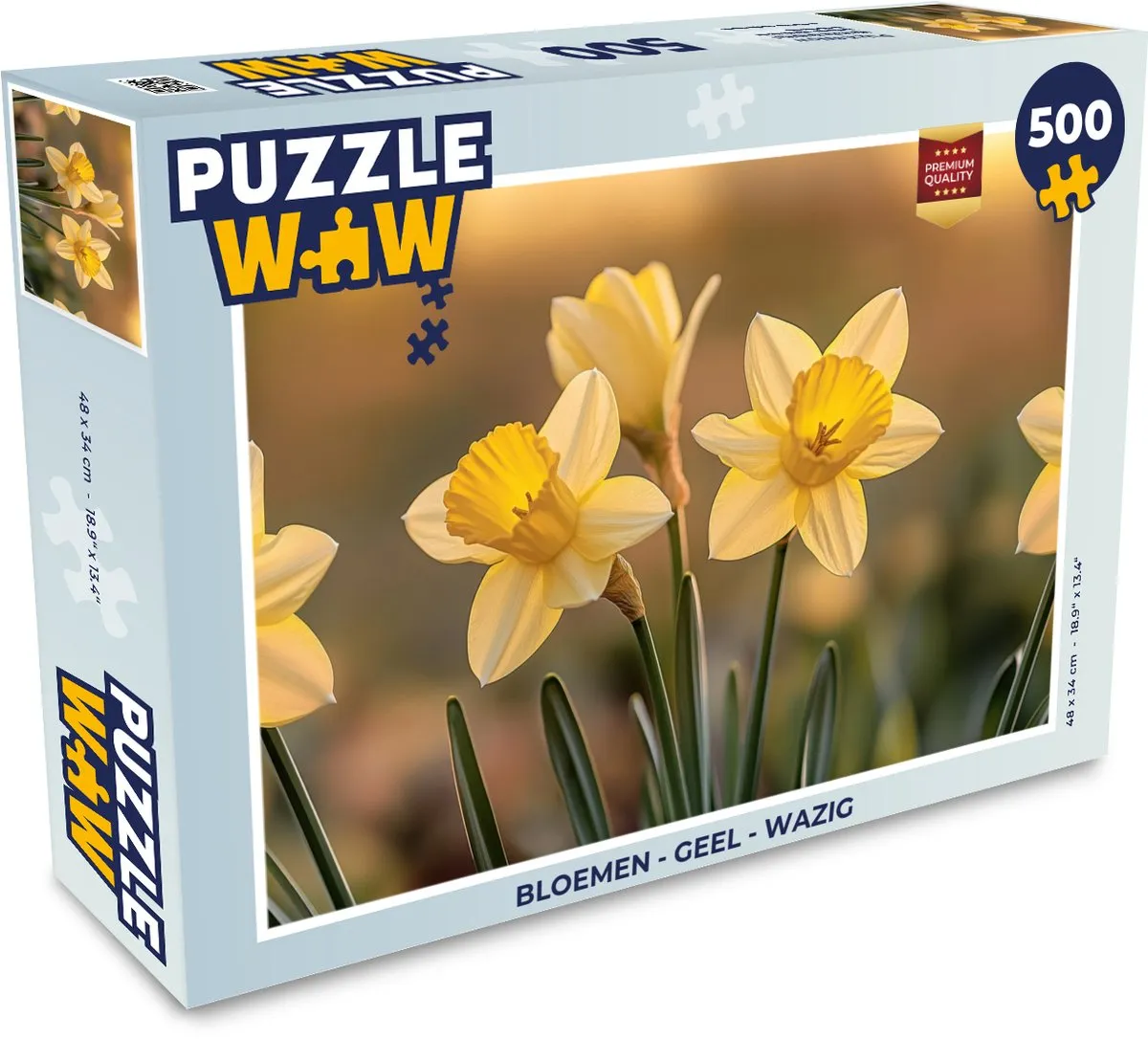 PuzzleWow Bloemen Geel Legpuzzel 500 Stuks