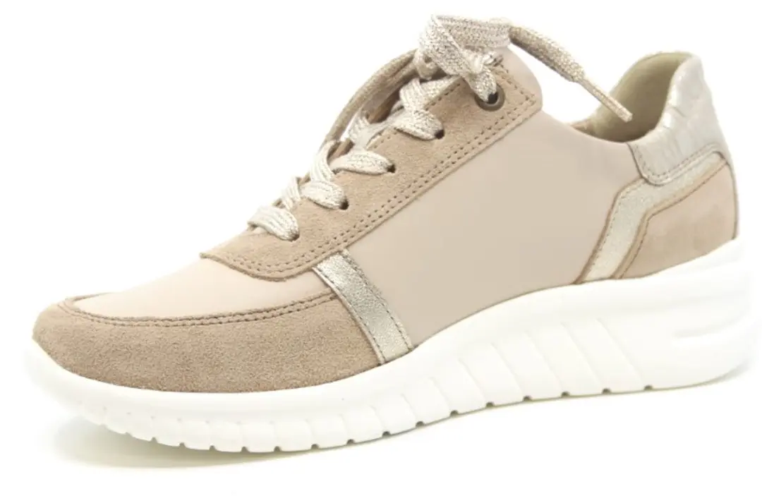 Hartjes Wave Shoe Dames Veterschoenen - Zand - Maat 37